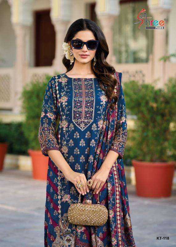 shree fabs kt 118 pure maslin digital print Wholesale Salwar Kameez in Surat