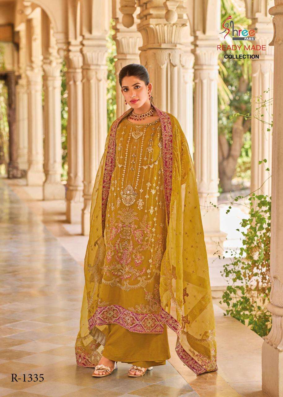 shree fabs r 1335 series organza Wholesale Salwar Kameez in Surat