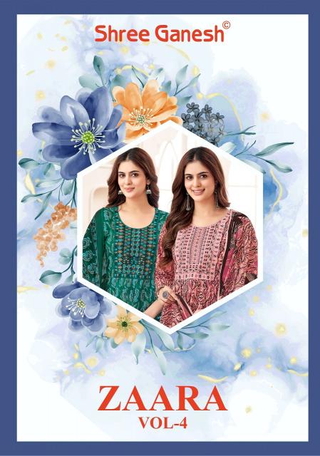 Shree Ganesh Zaara Vol-4 series 1401-1409 Heavy Cotton Wholesale Salwar Kameez in Surat