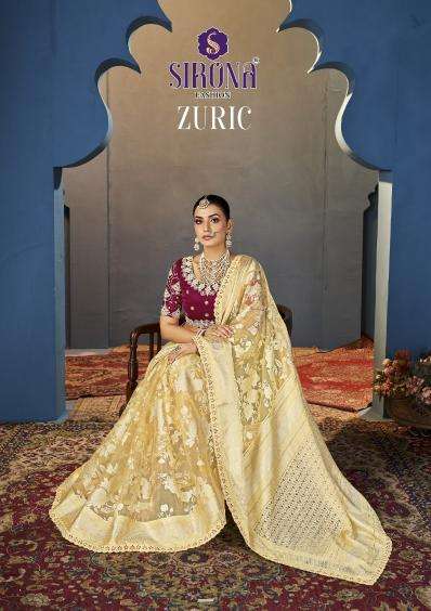 sirona fashion zuric series 1001-1006 ORGANZA Wholesale Saree in Surat