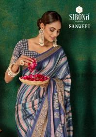 sirona sangeet series 4001-4008 VELVET TUSSER SILK Wholesale Saree in Surat