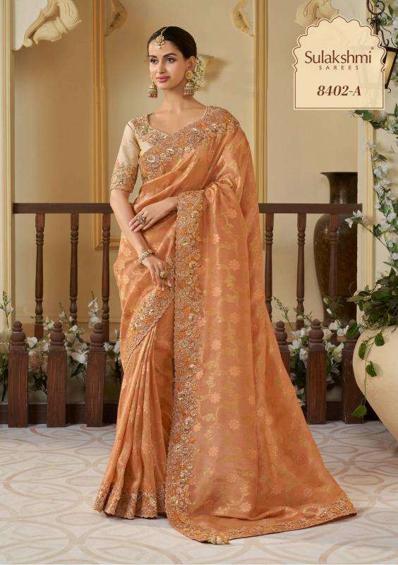 sulakhmi wedding saga hit colours Pure Tissue Silk wholesale saree in surat 