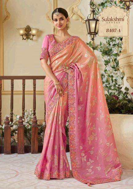 sulakshmi the wedding saga colours Pure Tissue Silk Wholesale Saree in Surat