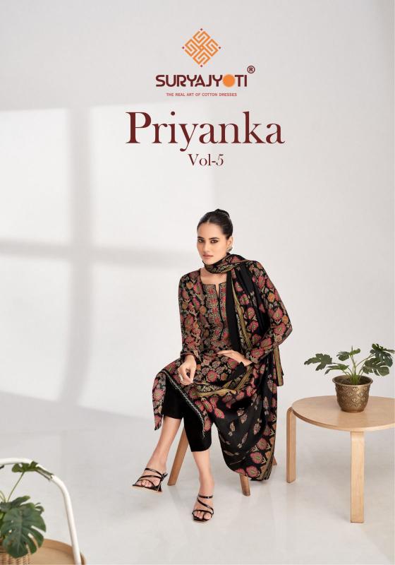 SuryaJyoti Priyanka Vol-05 series 5001-5006 Pure Modal Wholesale Salwar Kameez in Surat