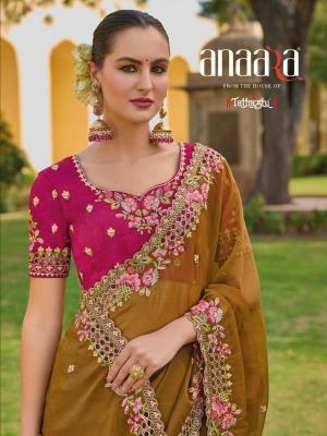 tathastu anaara 6900 tissue organza silk Wholesale Saree in Surat