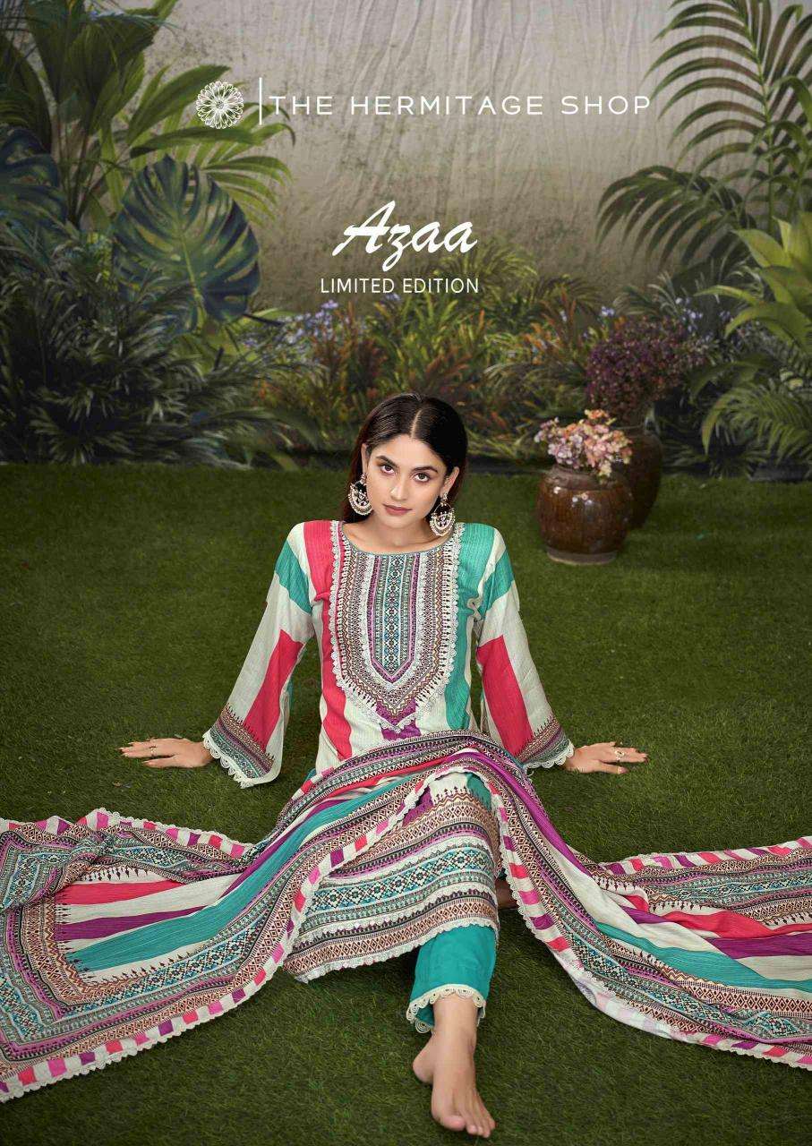 the hermitage shop azaa vol 2 series 1001-1006 Pure Viscose Cotton wholesale salwar kameez in surat