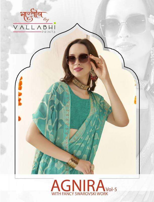 vallabhi prints agnira vol 5 series 30571-30576 BRASSO wholesale saree in surat 