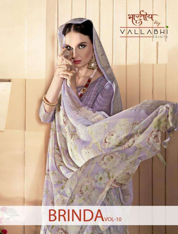 vallabhi prints brinda vol 10 series 31531-31536 CHIFFON wholesale saree in surat 