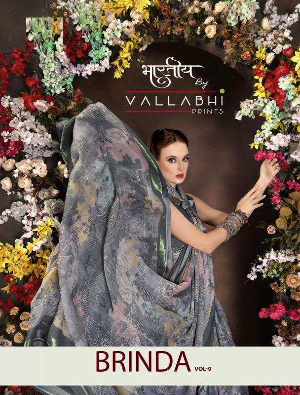 vallabhi prints brinda vol 9 series 31411-31416 CHIFFON  Wholesale Saree in Surat