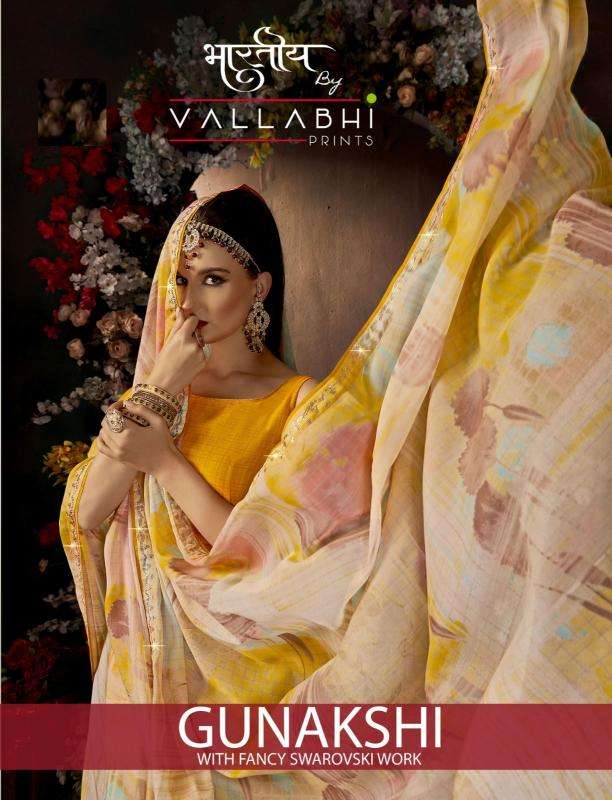 vallabhi prints gunakshi series 31361-31366 MOSS GEORGETTE  wholesale saree in surat 