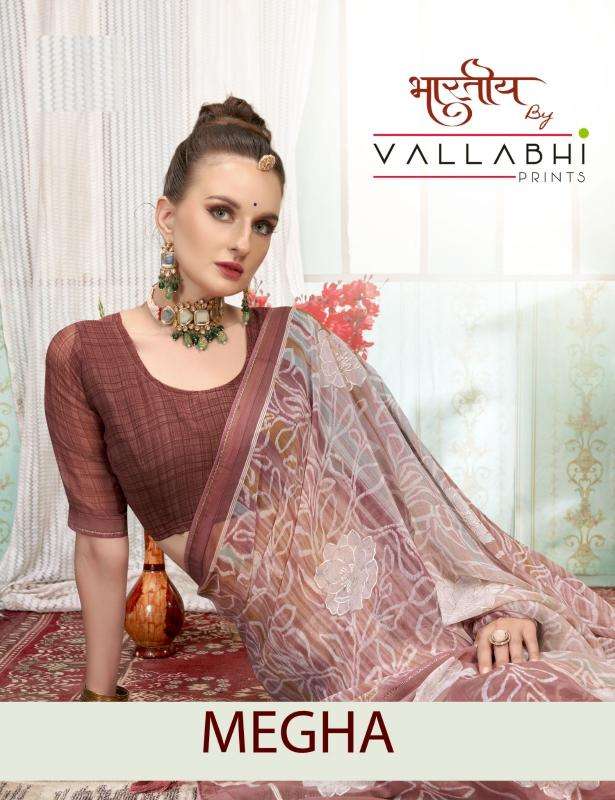 vallabhi prints megha series 31161-31166 GEORGETTE wholesale saree in surat 