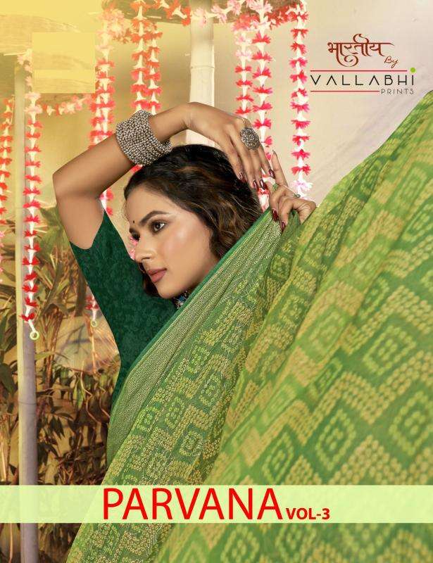 vallabhi prints parvana vol 3 series 30801-30806 BRASSO Wholesale Saree in Surat