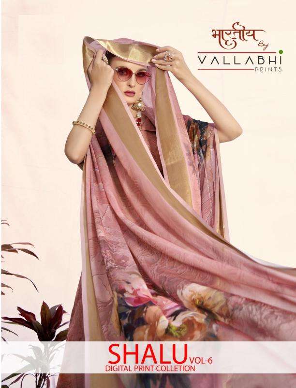 vallabhi prints shalu vol 6 series 31461-31466 MOSS GEORGETTE wholesale saree in surat 