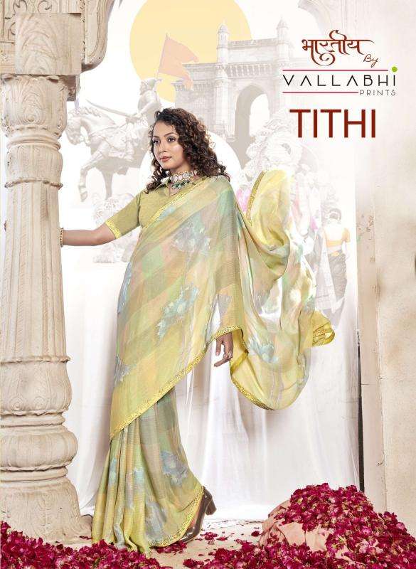 vallabhi prints tithi series 28171-28176 CHIFFON wholesale saree in surat 