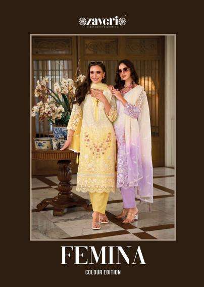 zaveri femina colour edition series 1218 Soft organza Wholesale Salwar Kameez in Surat