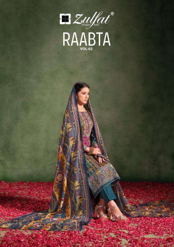 zulfat raabta vol 2 series 597001-597006 Pure Jam Cotton Wholesale Salwar Kameez in Surat