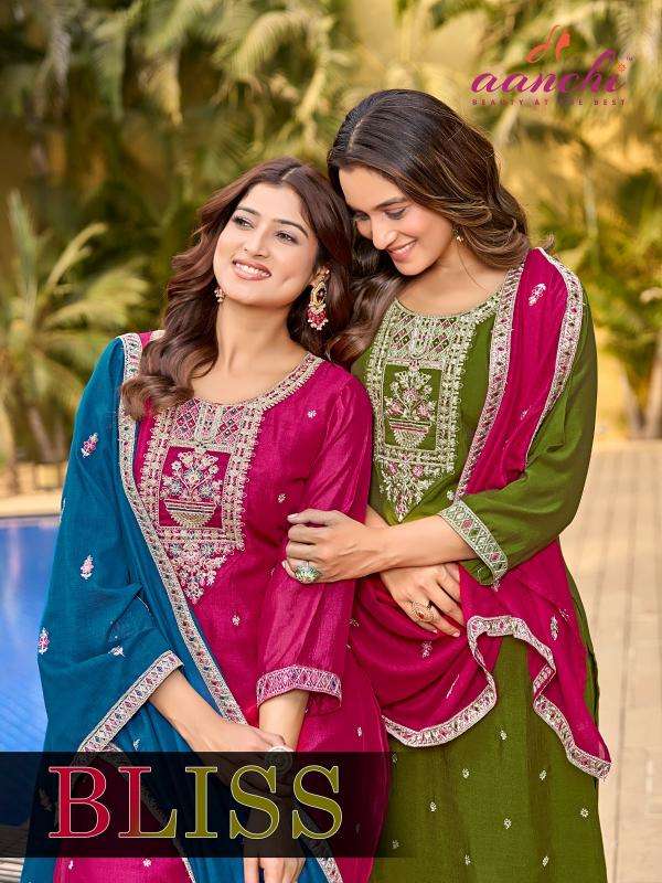 aanchi bliss VICHITRA SILK wholesale salwar kameez in surat 