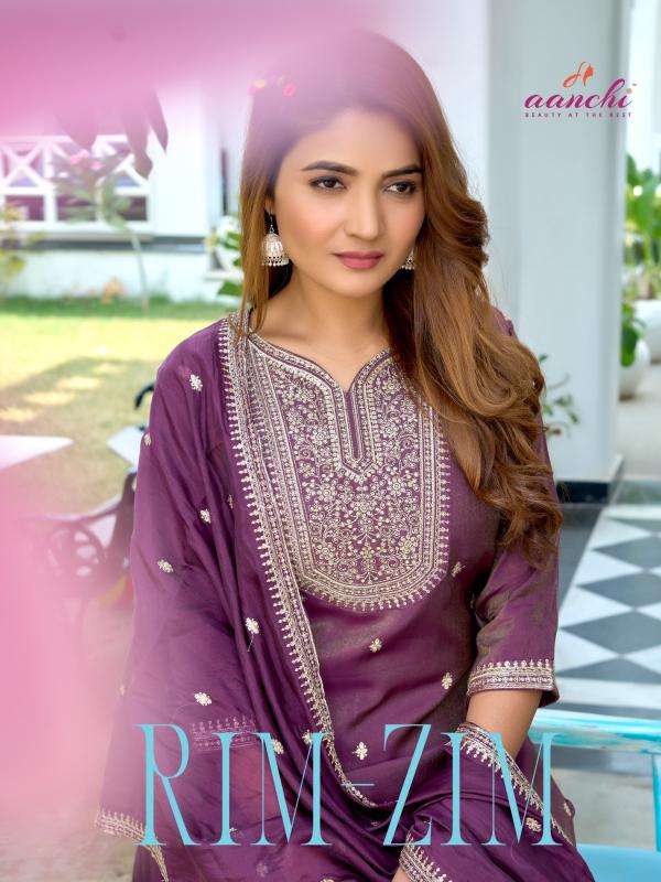 aanchi rim zim series 01-04 Roman Shimmer wholesale salwar kameez in surat 