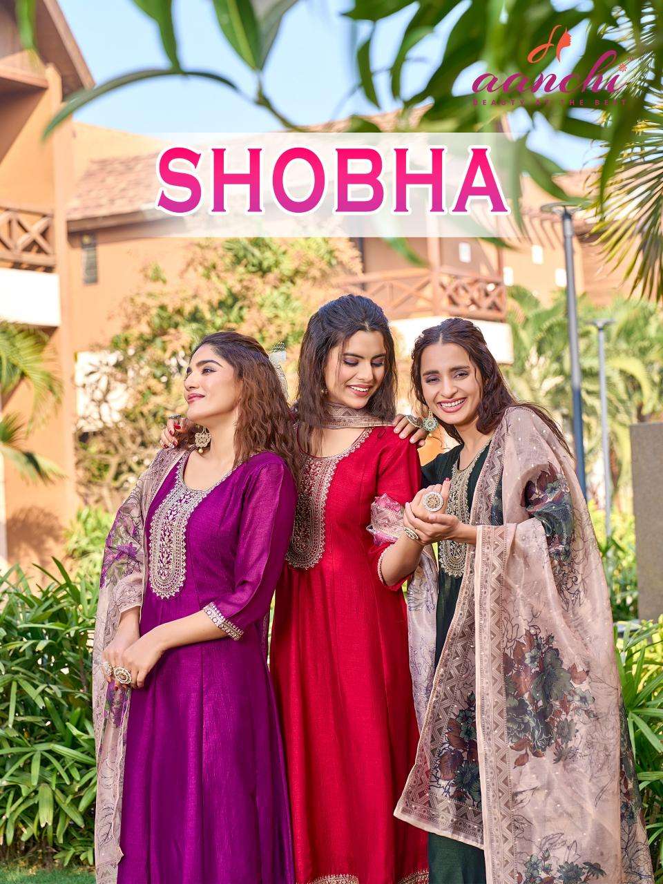 aanchi shobha vichitra silk wholesale salwar kameez in surat 