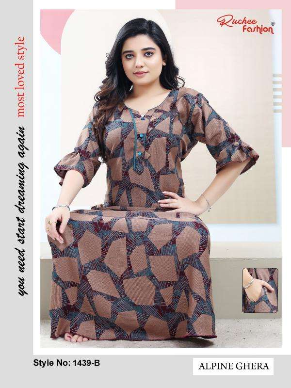 alpine ghera by ruchee fashion readymade daily wear long nighty affordable prices