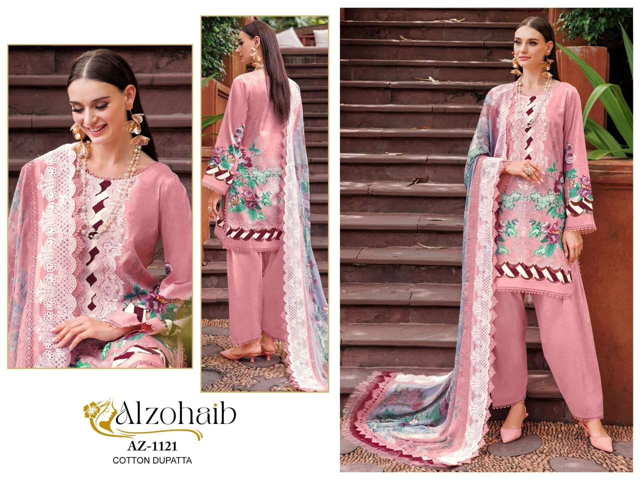 ALZOHAIB AZ-1116-1120-1121-1131 pure cotton wholesale salwar kameez in surat 