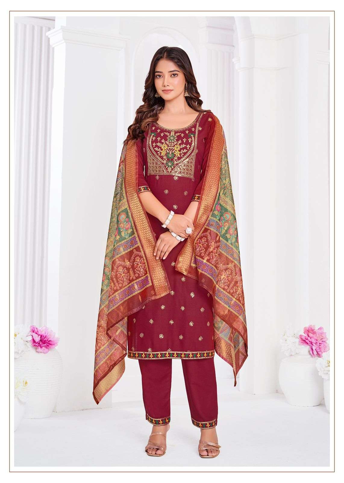 Amaya 14kg Rayon with Heavy Embroidery Work single suits in surat