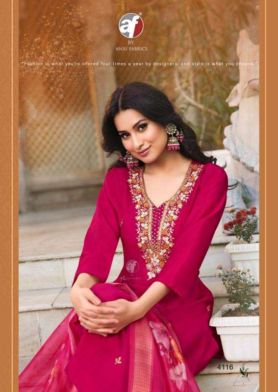 anju mayra vol 6 series 4111-4116 Modal Silk wholesale salwar kameez in surat 