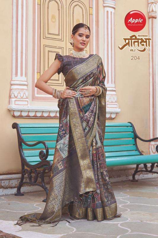 apple pratiksha vol 2 series 201-206 KOTHA wholesale saree in surat 