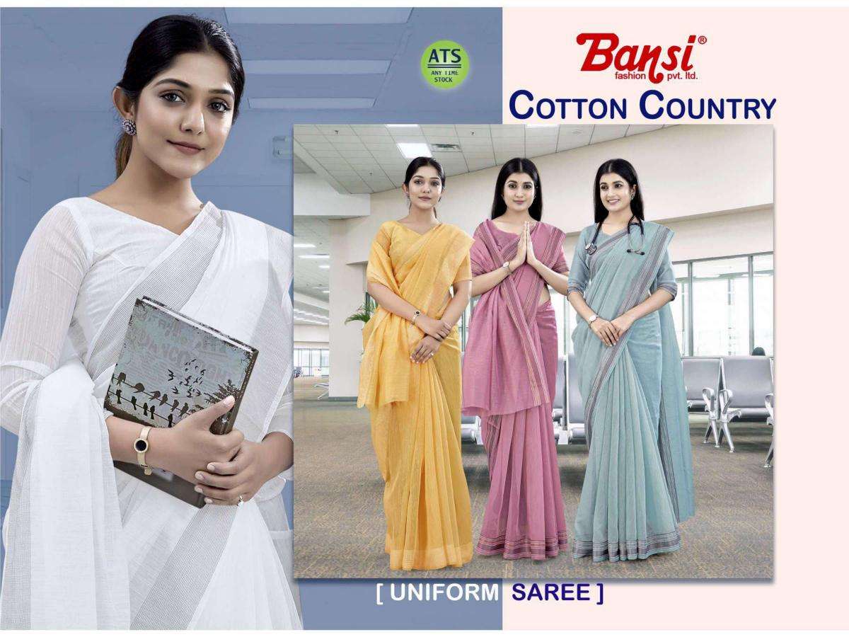 bansi cotton country series 8101-8114 COTTON wholesale saree in surat 