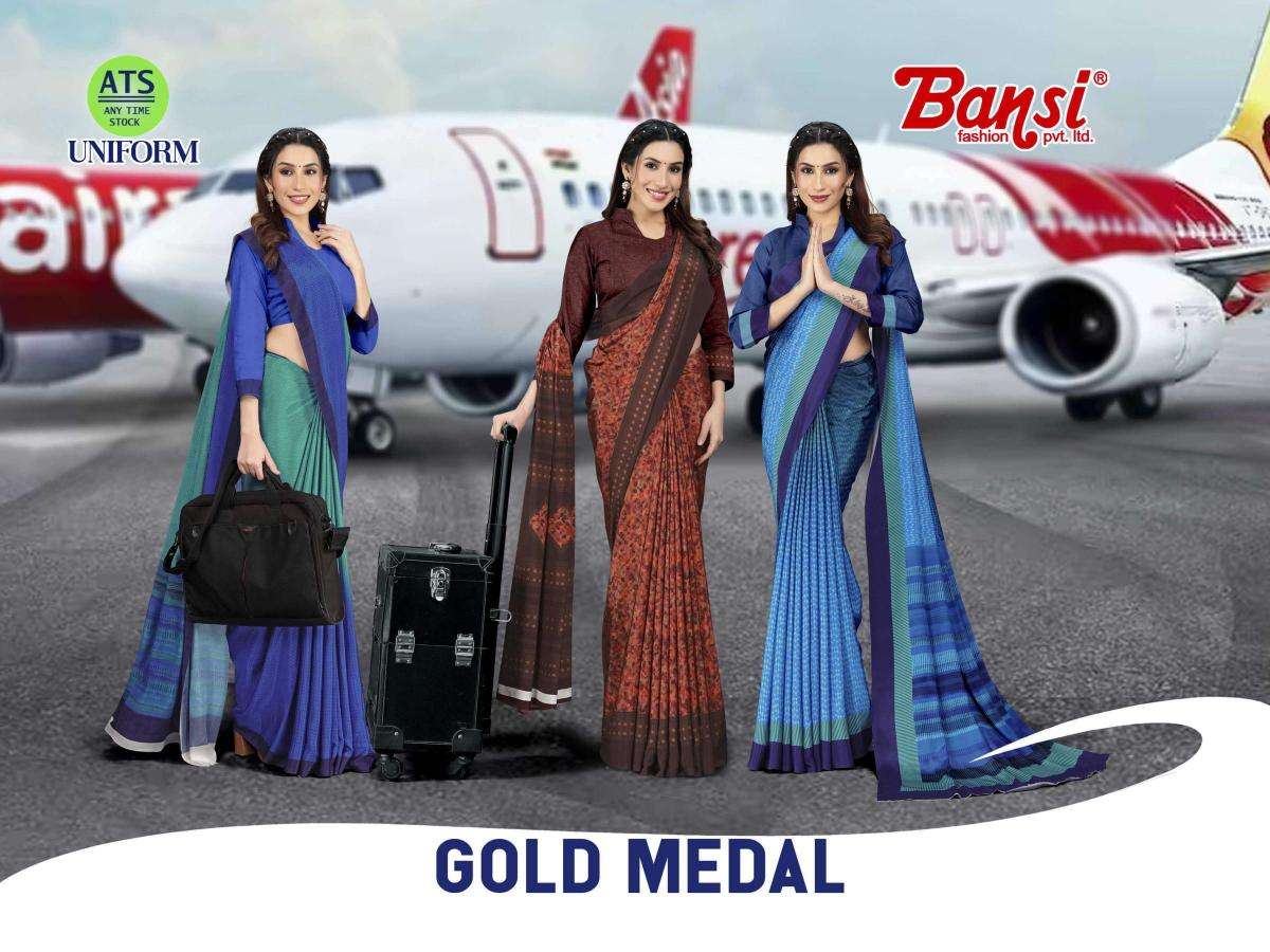 bansi gold medal series 2701-2714 BEENI CRAPE wholesale saree in surat 