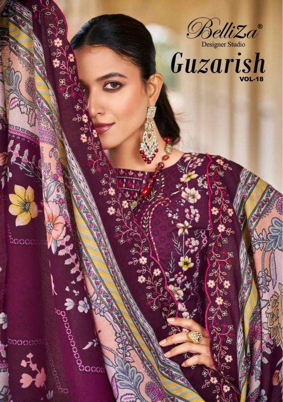 belliza guzarish vol 18 series 1017001-1017008 Pure Cotton wholesale salwar kameez in surat 