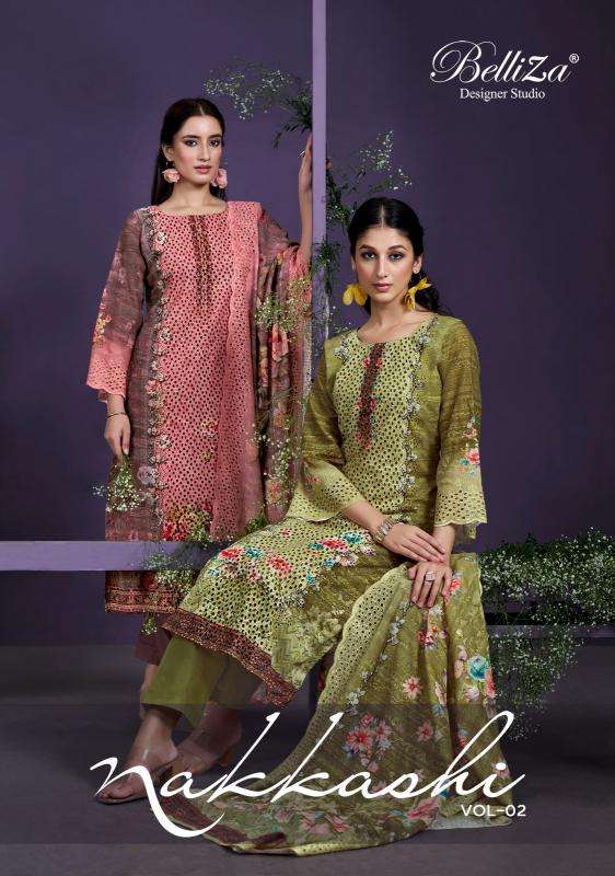 belliza nakkashi vol 2 series 1006001-1006006 PURE COTTON wholesale salwar kameez in surat