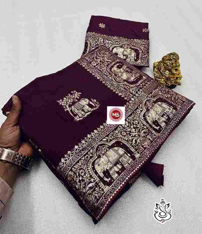 BT-53 Heavy Zari Hathi Pure Viscose Dola Zcard Zari Weaving Wholesale Saree in Surat