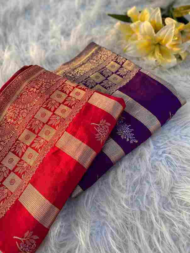 BT-53 Pratibha Soft Mushroo Silk Saree with Beautiful Weaving Design Wholesale Saree in Surat