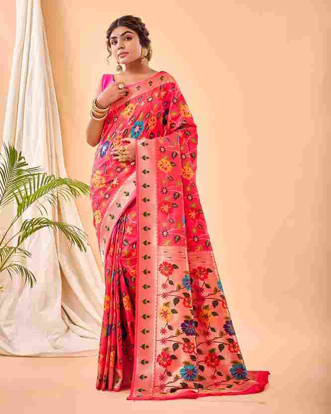 BT-53 Radhika Pure Paithani Silk Saree with Jaal Design Wholesale Sarees in Surat