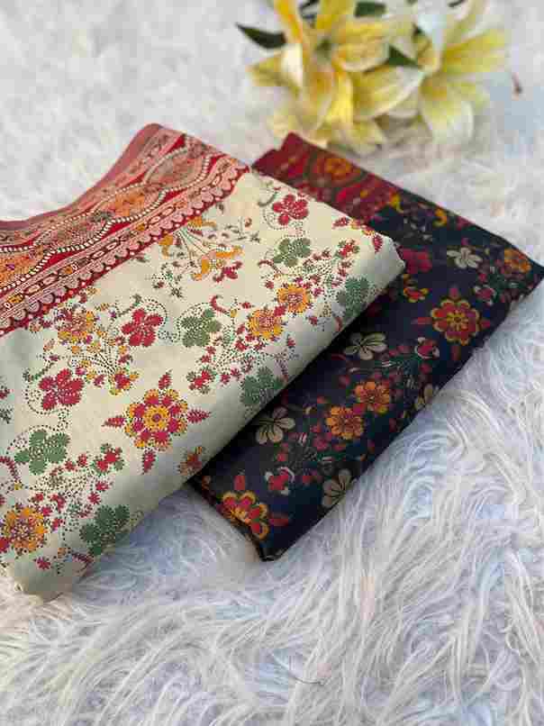 BT-53 Raina Pashmina Premium Patola Sarees Intricate Thread Weaving Design Wholesale in Surat