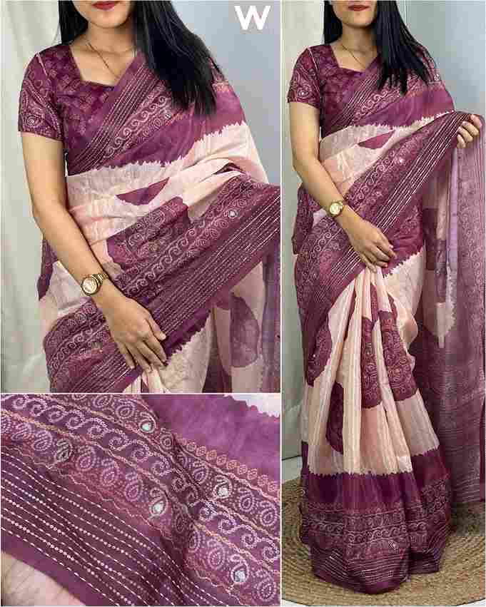 BT-56 Jhalak Rangeen Silk Digital Print with Khatha Work, Gotta Patti & Mirror Work Wholesale Sarees in Surat