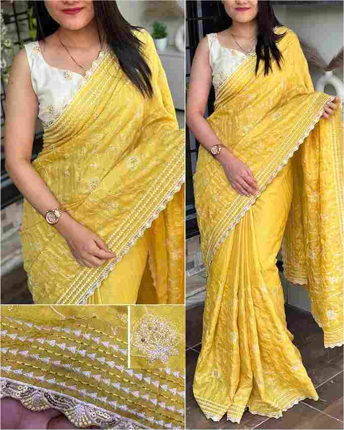 BT-56 Kanyakumari Multi Thread Embroidery Work Wholesale Sarees in Surat 