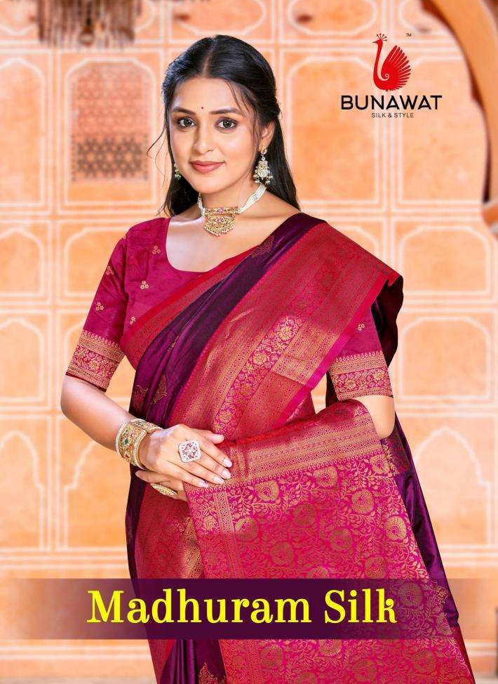 Bunawat Madhuram Silk series 1001-1008 SILK wholesale saree in surat 