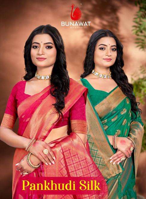 bunawat PANKHUDI SILK series 1001-1006 Silk wholesale saree in surat 