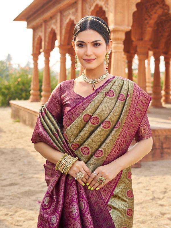 Buy Gobuni Shubharambh 1106 Soft Banarasi Silk Wholesale Sarees in Surat