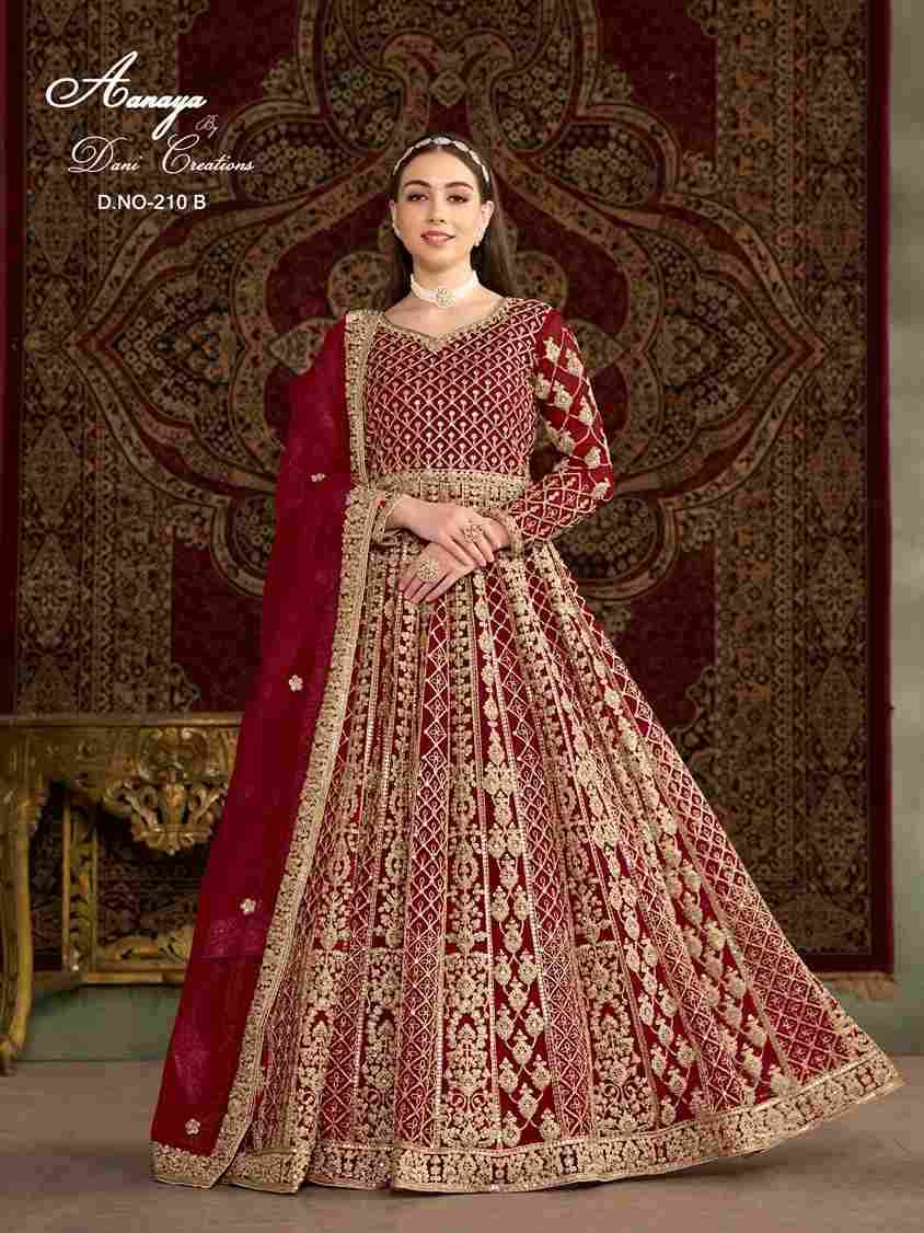 Dani Creation Aanaya Vol-210 Wedding Wear Gown Net Fabric with Both Side Work Wholesale Gown in Surat