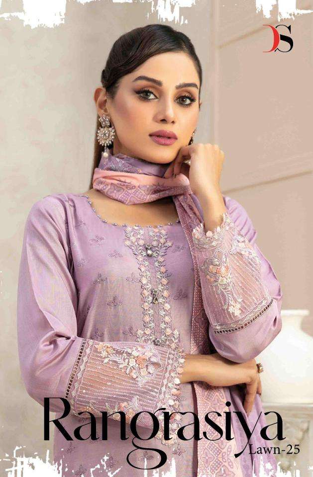 deepsy suits rangrasiya lawn vol 25 series 8051-8056 Pure cotton wholesale salwar kameez in surat