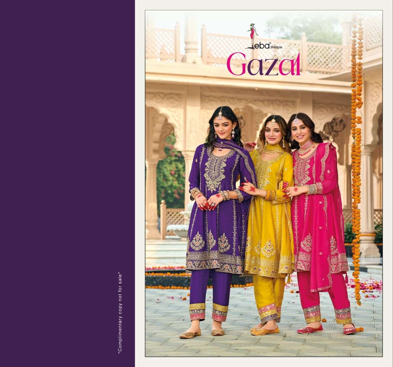 EBA Gazal Heavy Chinon with Embroidery Work Wholesale Salwar Kameez in Surat