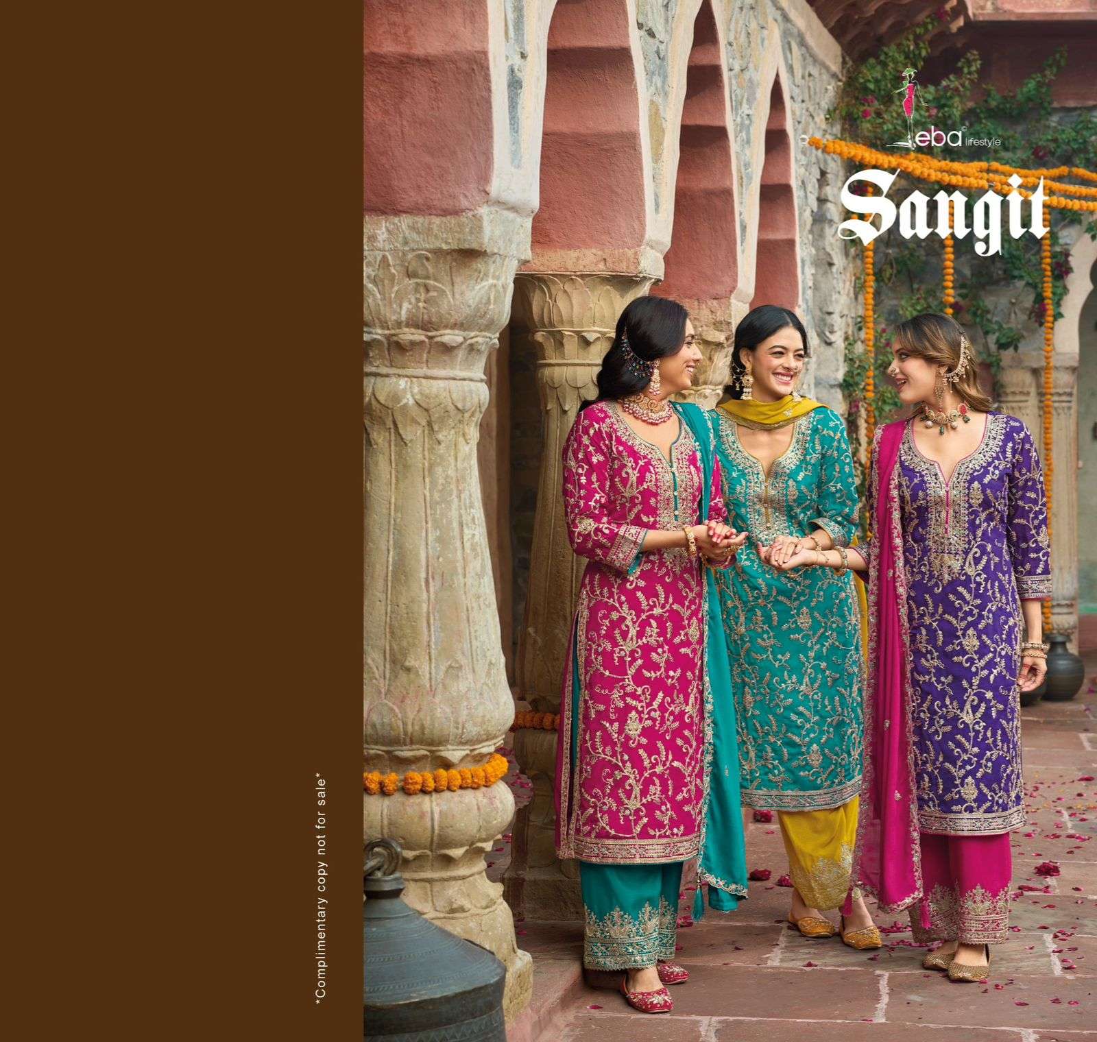 Eba Sangit Series 1787 to 1789 Heavy Chinon Wholesale Readymade Suits in Surat