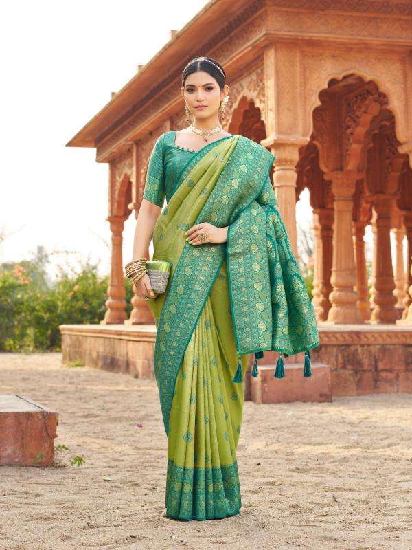 gobuni shubharambh series 1101-1106 Soft Banarasi Silk wholesale saree in surat 