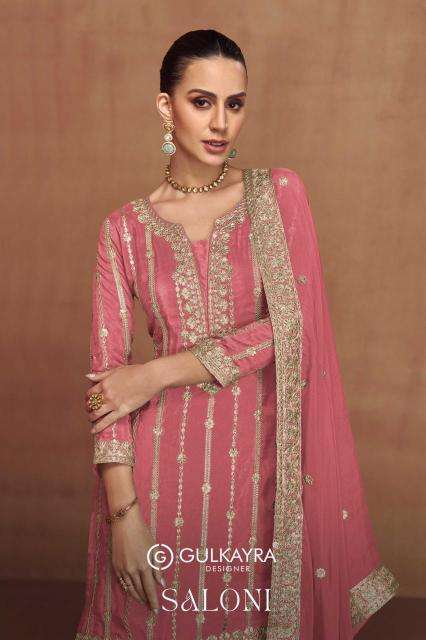 gulkayra saloni series 7495 SIMMER SILK wholesale salwar kameez in surat 