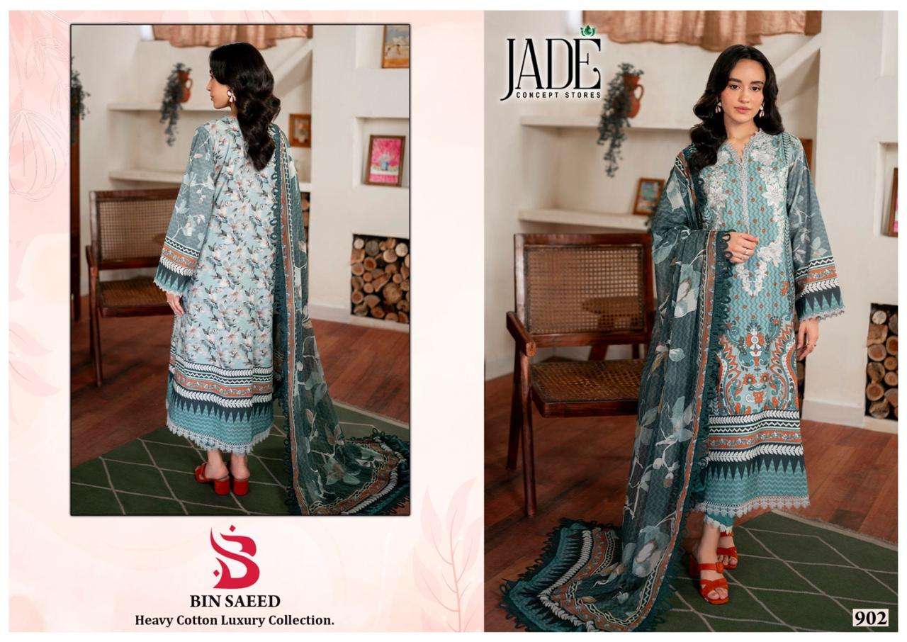 Jade Bin Saeed Vol 9 series 901-906 lawn cotton wholesale salwar kameez in surat 