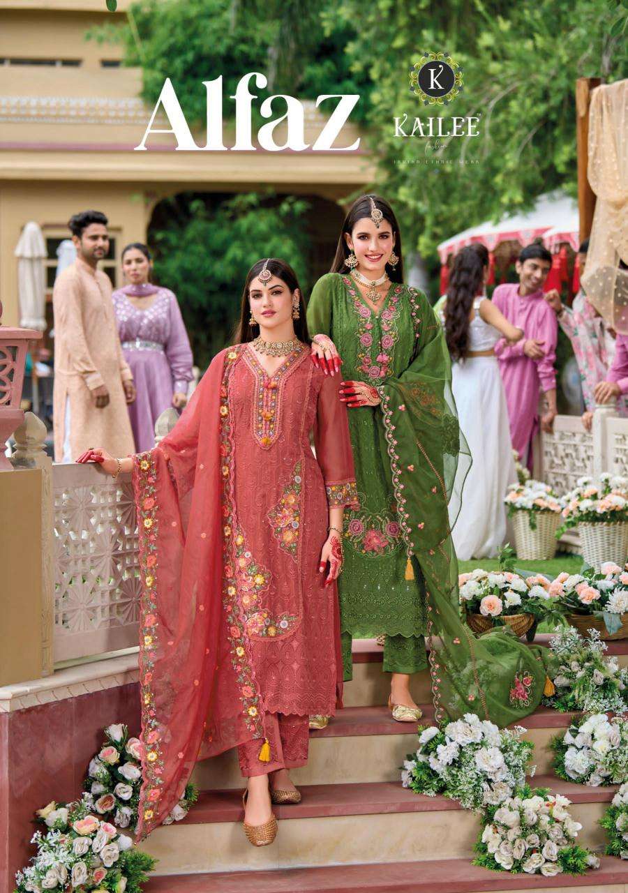 kailee fashion alfaz series 42801-42806 CHIKNAKARI wholesale salwar kameez in surat 