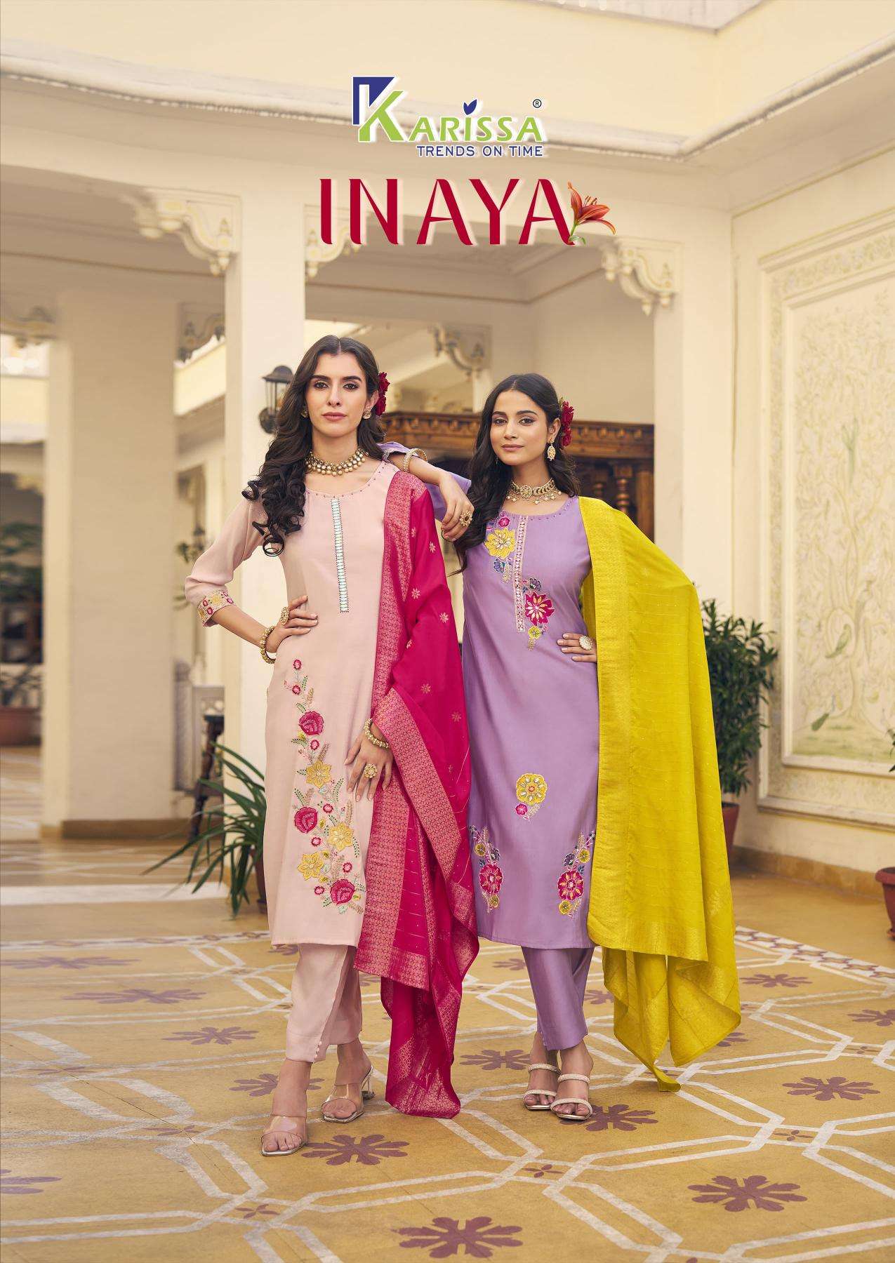 karissa inaya series 1001-1004 heavy Viscose wholesale salwar kameez in surat 